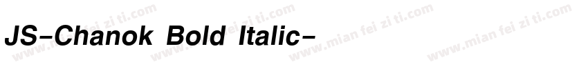JS-Chanok Bold Italic字体转换